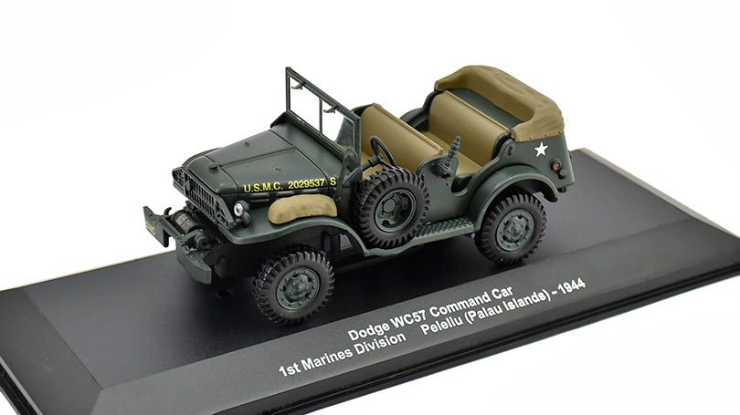 Dodge WC57 Command Car Palau Islands 1944 1:43 - Atlas časopis s modelem