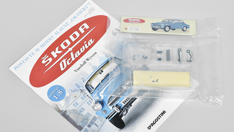 Škoda Octavia 1959 1:8 - časopis #63 se stavebnicí