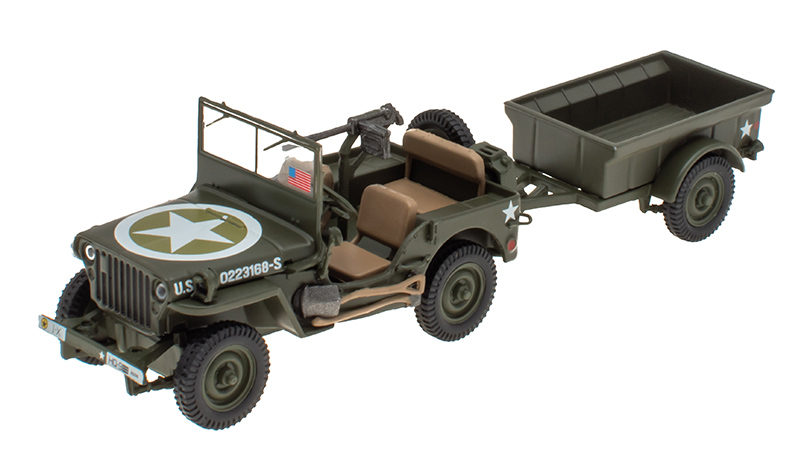 Jeep Willys MB 1:43 - Hachette časopis s modelem