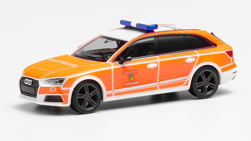 Audi A4 Avant Hasiči Cadolzburg oranžová 1:87 - Herpa