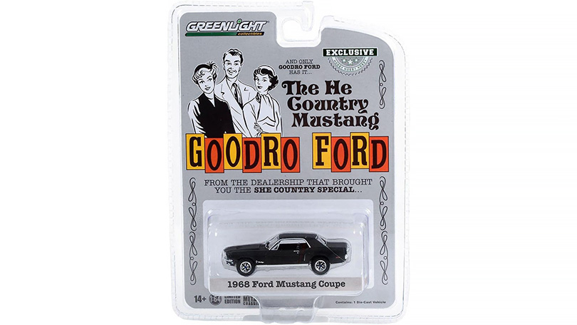 Ford Mustang Coupe 1968 černá 1:64 - GreenLight