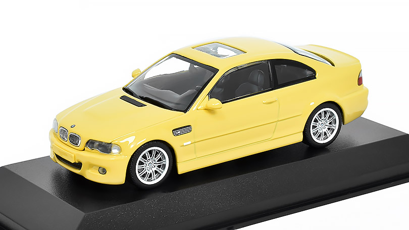 BMW M3 E46 2001 žlutá 1:43 - Maxichamps