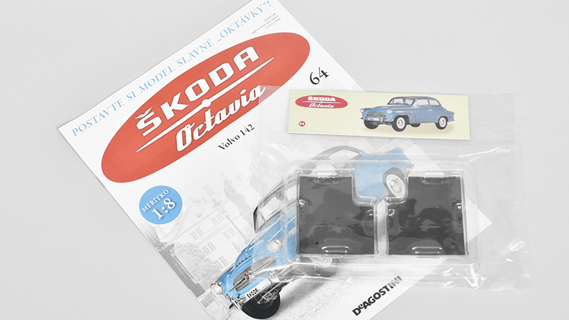 Škoda Octavia 1959 1:8 - časopis #64 se stavebnicí