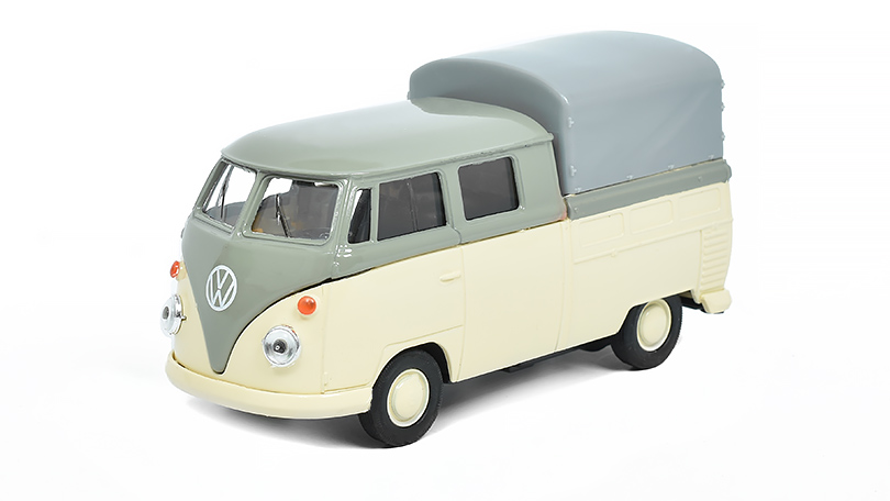 Volkswagen T1 Double Cabin Pick Up béžová/khaki 1:32 - Welly