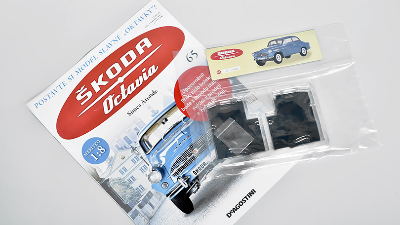 Škoda Octavia 1959 1:8 - časopis #65 se stavebnicí