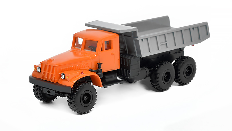 KrAZ-255 Sklápěč oranžový 1:87 - Ručně vyrobený model