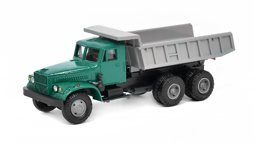 KrAZ-256 Sklápěč tmavě zelený / šedý 1:87 - Ručně vyrobený model