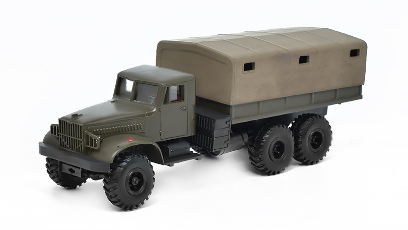 KrAZ-255 khaki 1:87 - Ručně vyrobený model