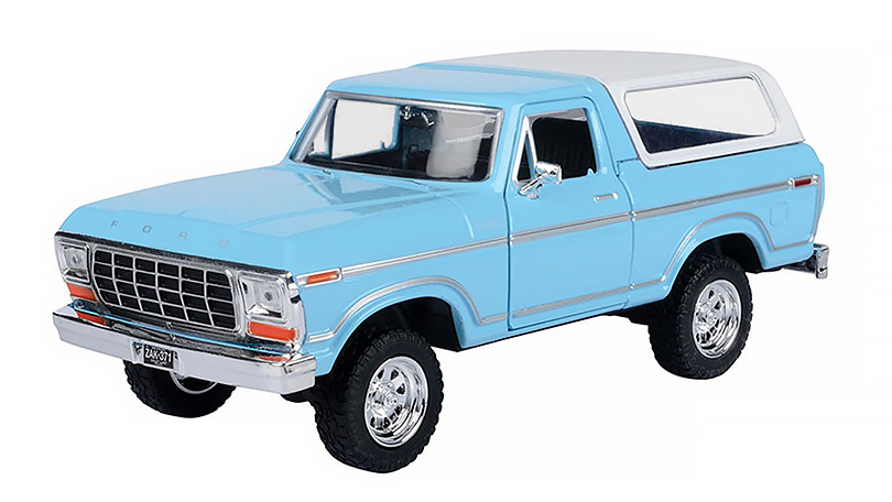 Ford Bronco 1978 Closed modrý 1:24 - MOTORMAX 