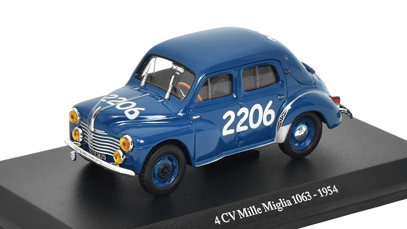 Renault 4CV #2206 Mille Miglia 1063 1954 1:43 Eligor časopis s modelem