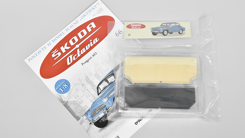 Škoda Octavia 1959 1:8 - časopis #66 se stavebnicí