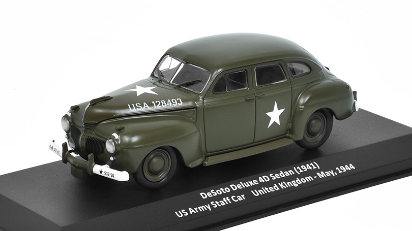 Desoto Deluxe 4D Sedan 1941 1:43 - časopis Samochody Wojskowe s modelem #47