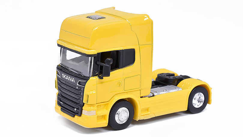 Scania R730 V8 2011 tahač žlutý 1:64 - Welly