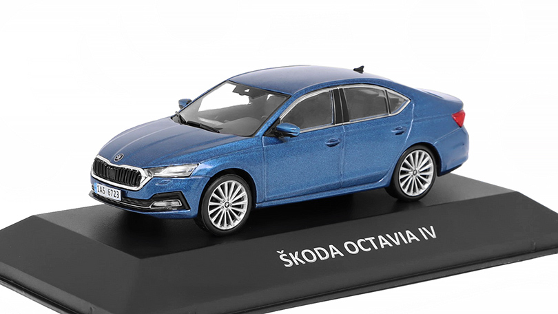 Škoda Octavia IV 2019 1:43 Kaleidoskop slavných vozů časopis s modelem #65