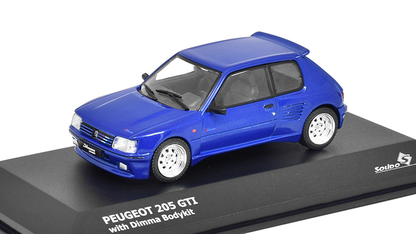 Peugeot 205 GTI Dimma 1988 modrá 1:43 - Solido 