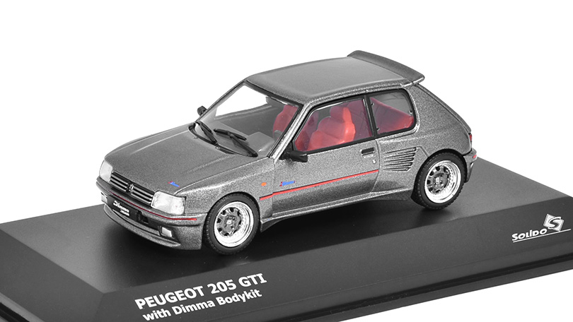 Peugeot 205 GTI Dimma 1988 stříbrná 1:43 - Solido 