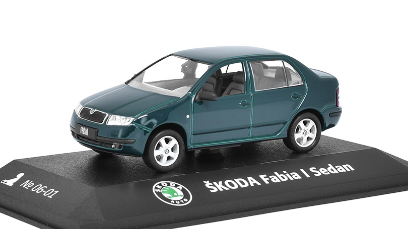 Škoda Fabia I Sedan Tmavě zelená 1:43 - KADEN