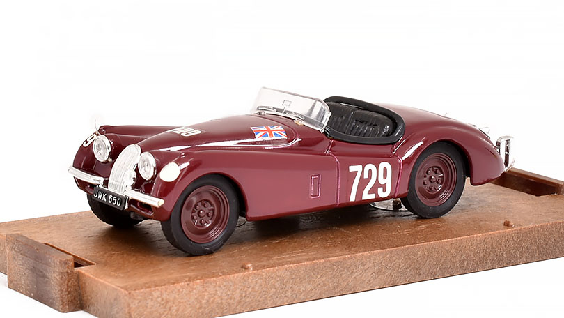 Jaguar XK120 #729 1948 Mille Miglia 1:43 - Brumm - Model ze sbírky