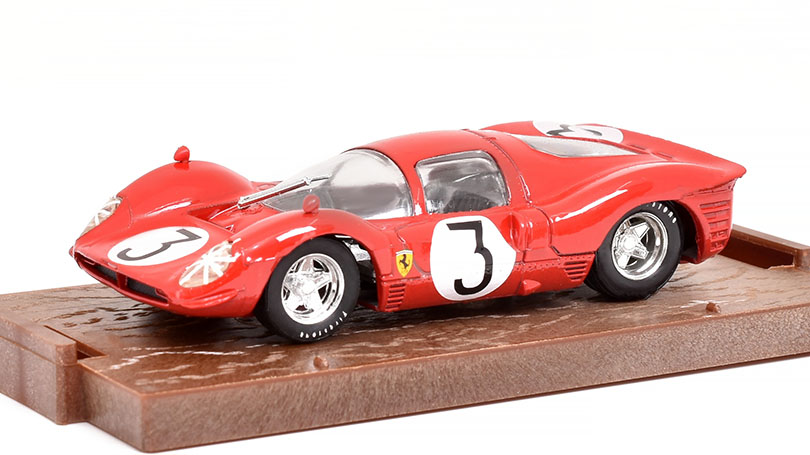 Ferrari 330 P4 #3 1000 km Monza 1967 - 1:43 Brumm - Model ze sbírky