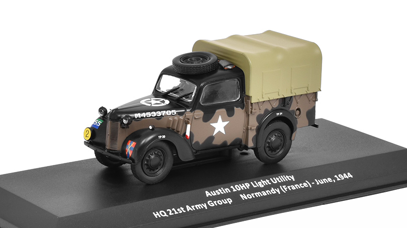 Austin 10HP Light Utility 1:43 - časopis Samochody Wojskowe s modelem #50