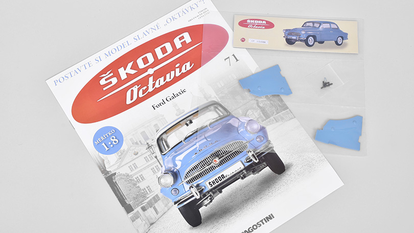 Škoda Octavia 1959 1:8 - časopis #71 se stavebnicí