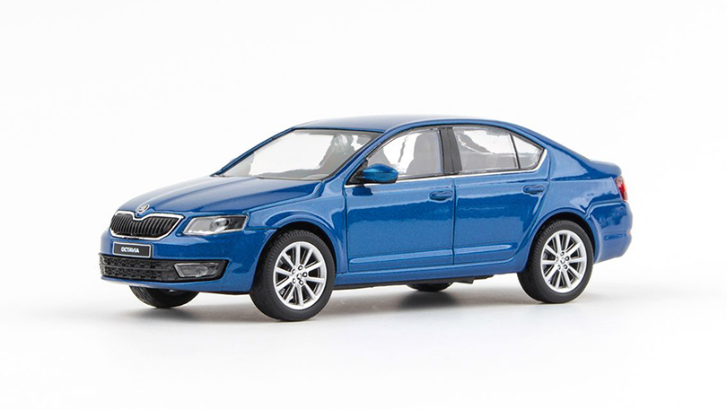 Škoda Octavia 3 2012 Modrá Race Metalíza 1:43 - Abrex