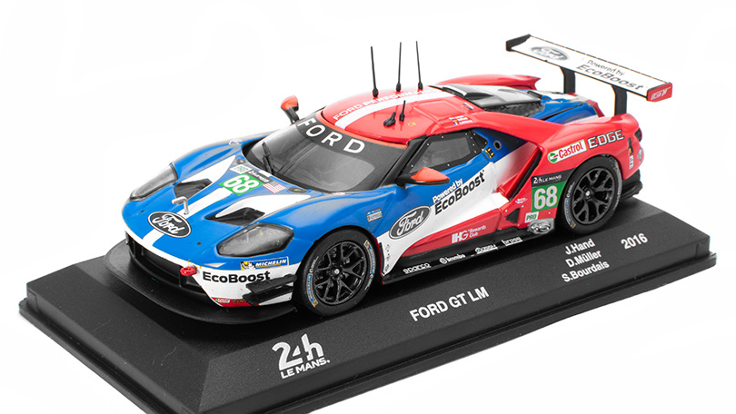 Ford GT LM 24h Le Mans Hand / Hand / Bourdais 1:43 SpecialC. časopis s modelem