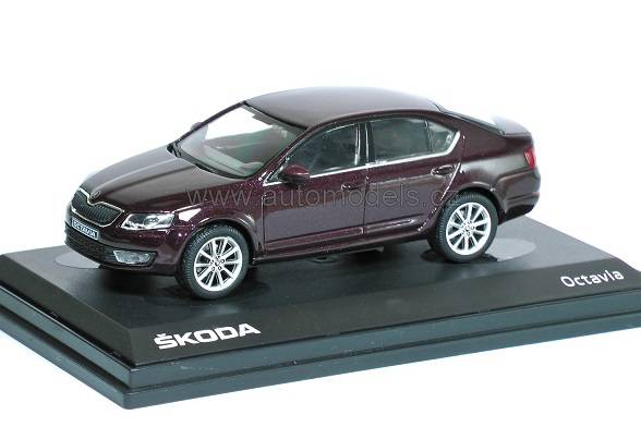 Škoda Octavia 3 2012 bordó 1:43 - Abrex