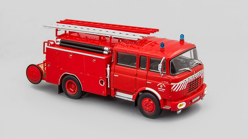 Berliet GAK 20 H2 1969 Hasiči 1:43 - Hachette časopis s modelem