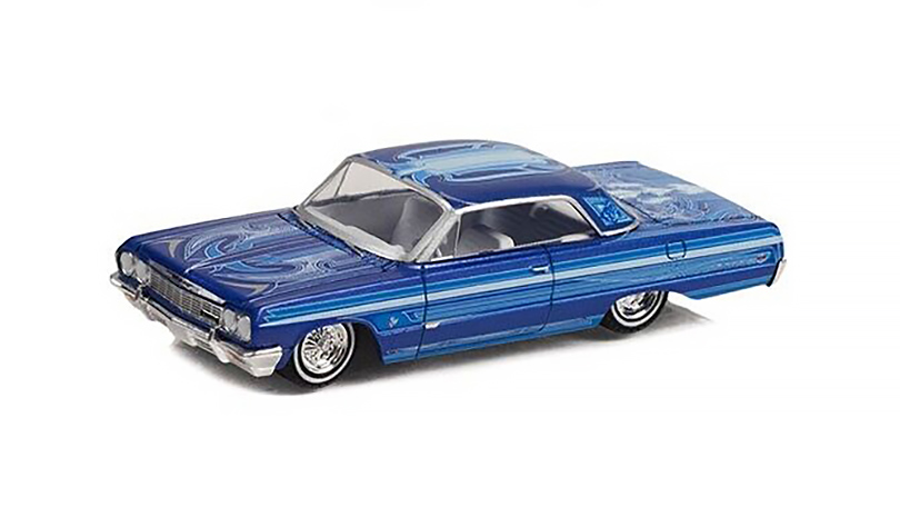 Chevrolet Impala Lowrider 1964 modrá 1:64 - GreenLight