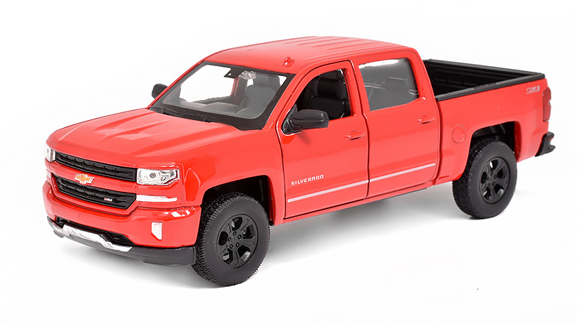 Chevrolet Silverado 2017 červená 1:24 - Welly 