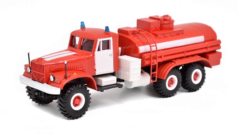 KrAZ-255b Hasičská Cisterna AC-8.5 1:87 - Ručně vyrobený model