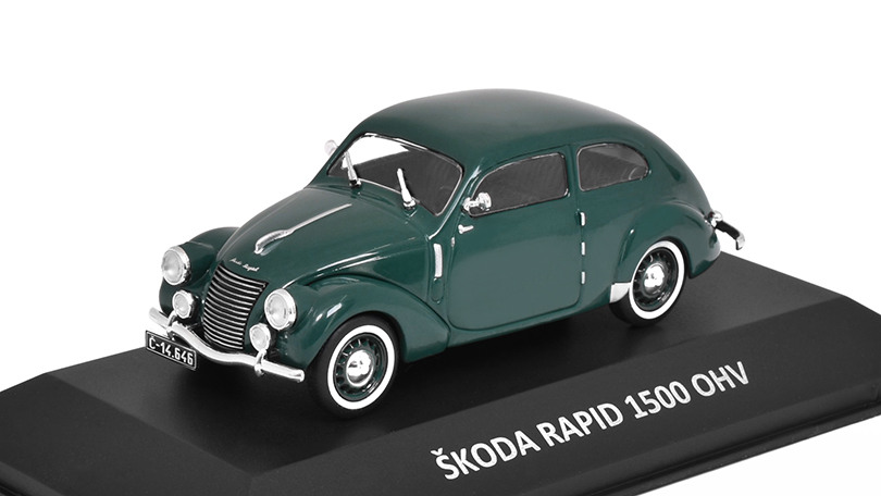 Škoda Rapid 1500 OHV 1:43 Kaleidoskop slavných vozů časopis s modelem #67