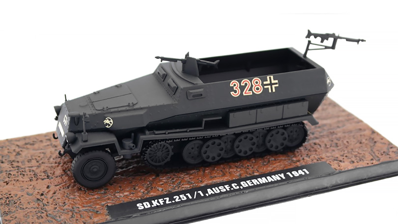 Sd.Kfz. 251/1 AUSF.C Německo 1941 1:43 - DeAgostini časopis s modelem