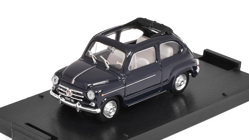 Fiat 600D 1960 tmavě modrá 1:43 - Brumm