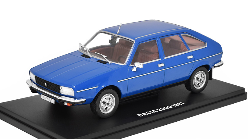 Dacia 2000 1981 1:24 - časopis Nezapomenutelné auta #50 s modelem