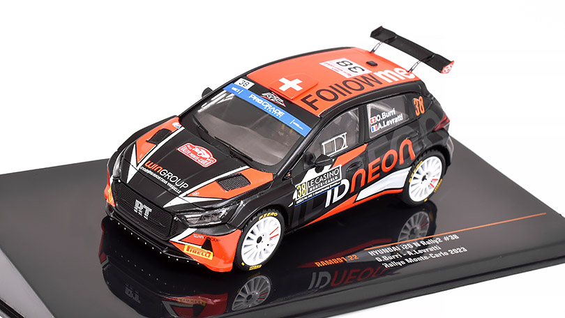 Hyundai i20 N Rally2 #38 Rally Monte-Carlo 2023 Burri/Levratti 1:43 - IXO Models