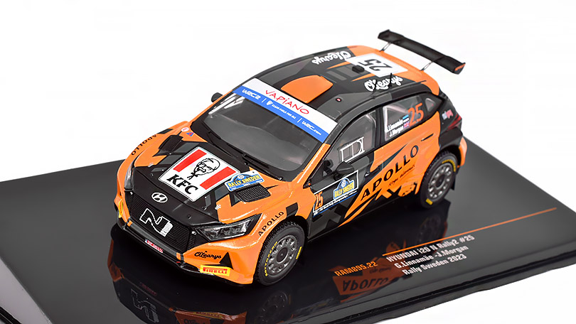 Hyundai i20 N Rally2 #25 Rally Sweden 2023 Linnamae / Morgan 1:43 - IXO Models