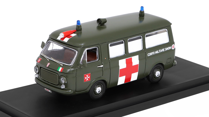 Fiat 238 Vojenská ambulance S.M.O.M. 1:43 - Rio Models