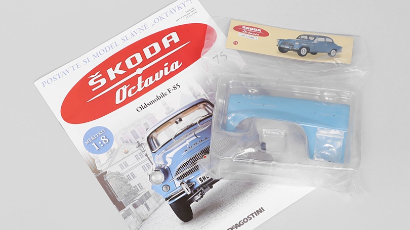 Škoda Octavia 1959 1:8 - časopis #75 se stavebnicí