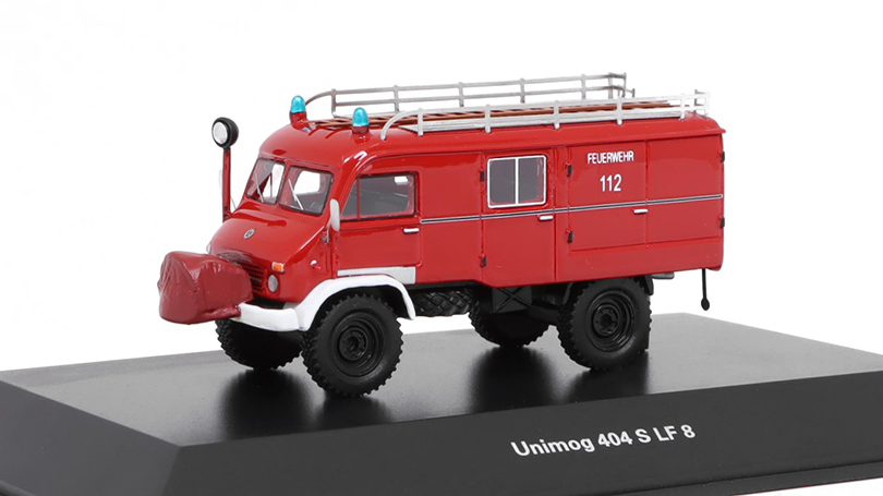 Unimog 404 S LF 8 Feuerwehr červený 1:87 - BoS-Models