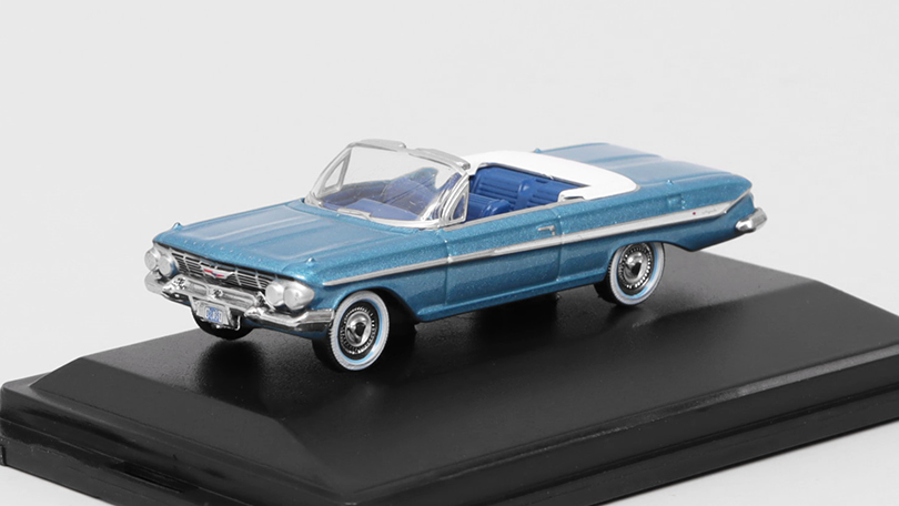 Chevrolet Impala Convertible 1961 modrý 1:87 - OXFORD