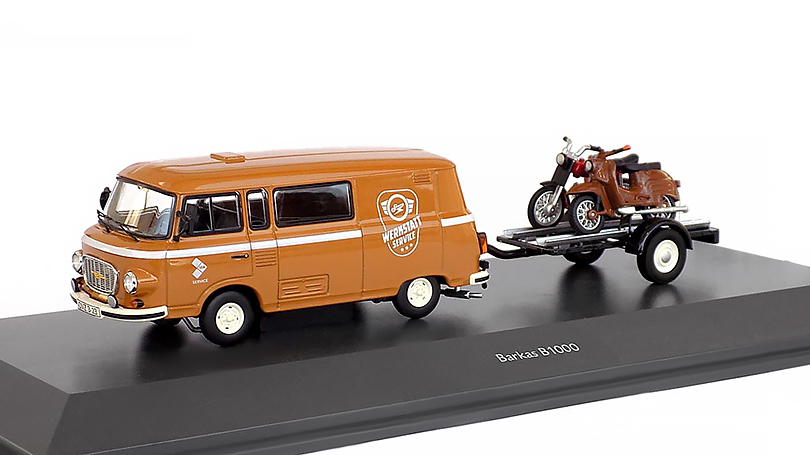 Barkas B1000 + přívěs s motocykly 1:43 - Schuco