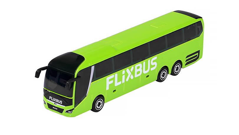 MAN City Lion's Coach L Autobus FlixBus 3-assi 2018 1:64 - Majorette