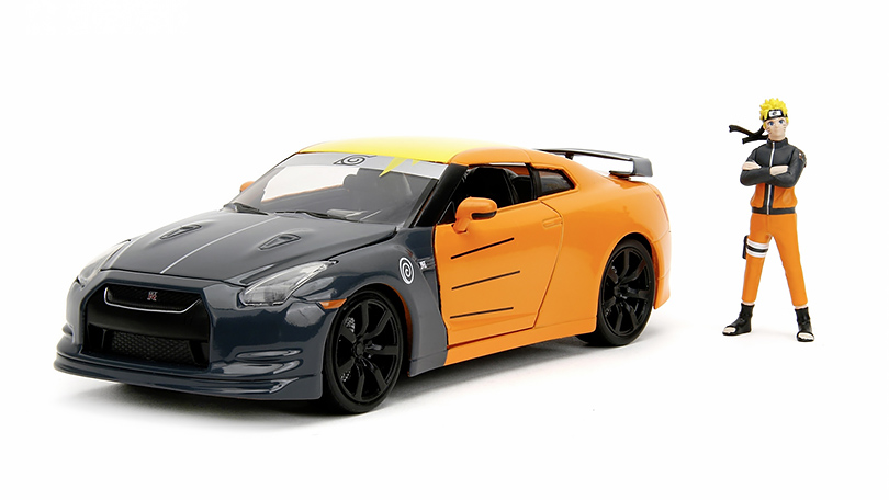 Nissan GT-R R35 2009 s figurkou Naruto 1:24 - Jada Toys