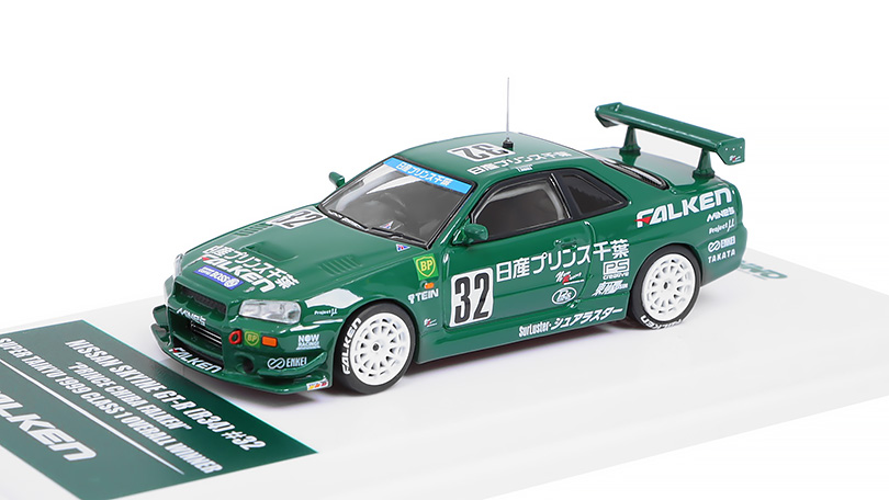 Nissan Skyline GT-R (R34) #32 Prince Chiba Falken 1999 1:64 - INNO Models