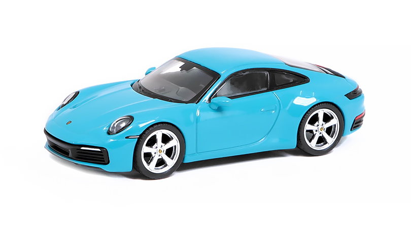 Porsche 911 (992) Carrera S modrá 1:64 - MiniGT