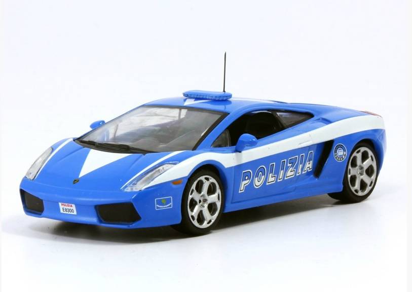 Lamborghini Gallardo Polizei 2004 1:43 - Policejní  auta časopis s modelem #20