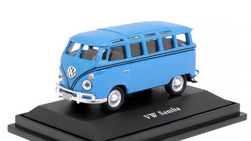 Volkswagen Samba modrý 1:72 - Cararama