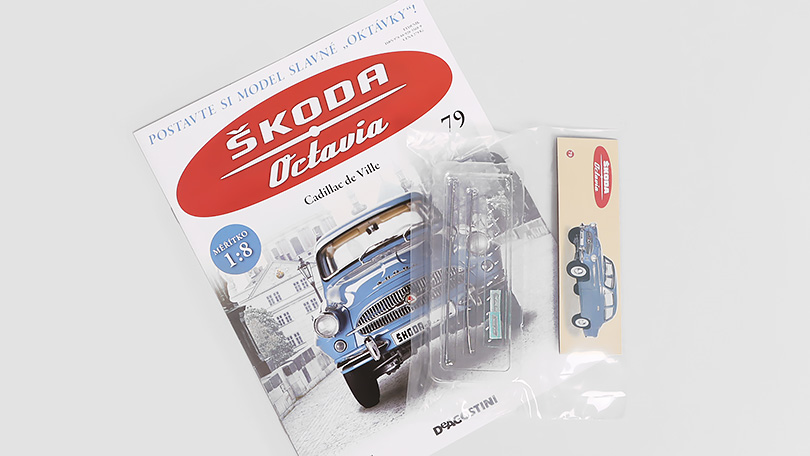 Škoda Octavia 1959 1:8 - časopis #79 se stavebnicí